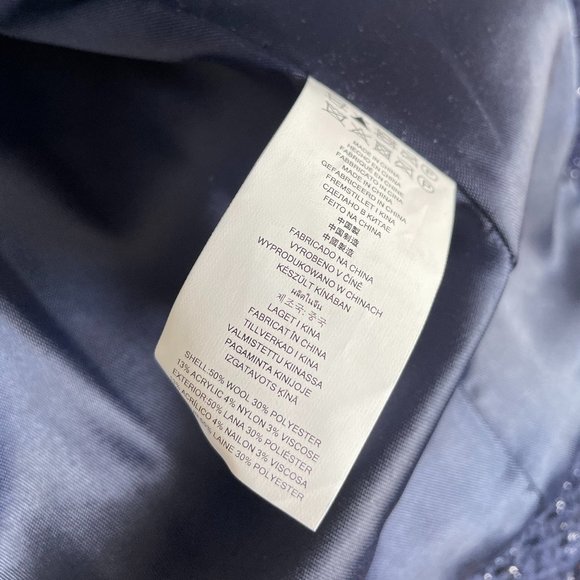 Michael Kors Wool Blend Navy Tweed Blazer Open Front (6/S) - Picture 11 of 11